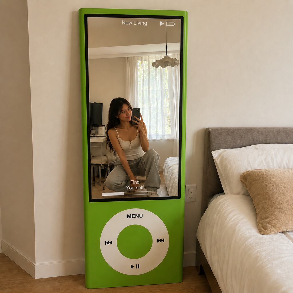 Espelho iPod Decorativo Estilo Retrô (verde)