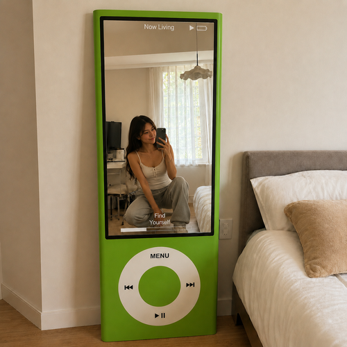 Espelho iPod Decorativo Estilo Retrô (verde)